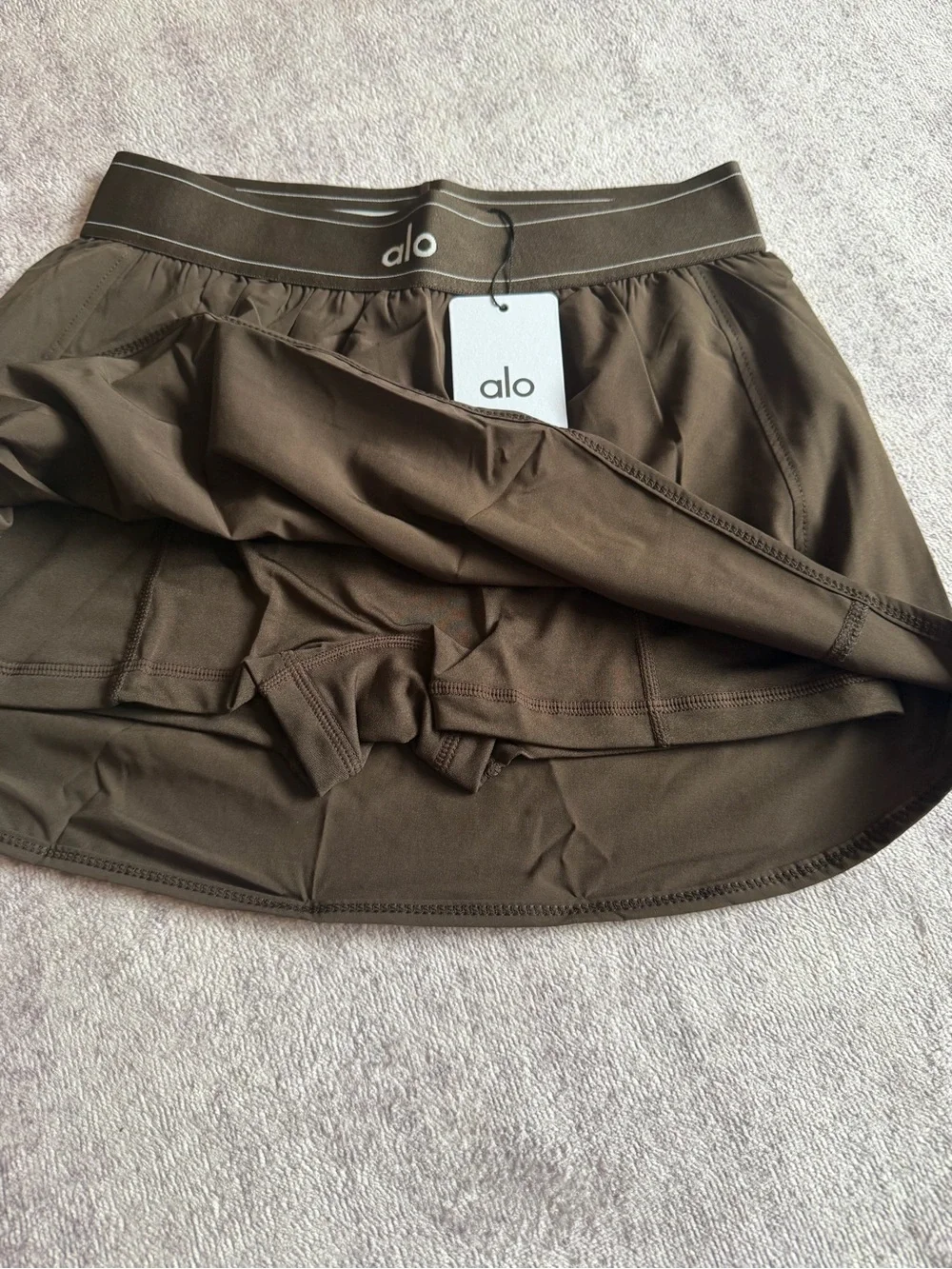 ALO Yoga  espresso Circle Skirt with Elastic Waistband